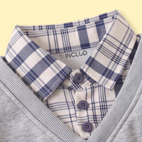 Boys Grey Embroidered Long Sleeve Sweater Sweaters & Cardigans