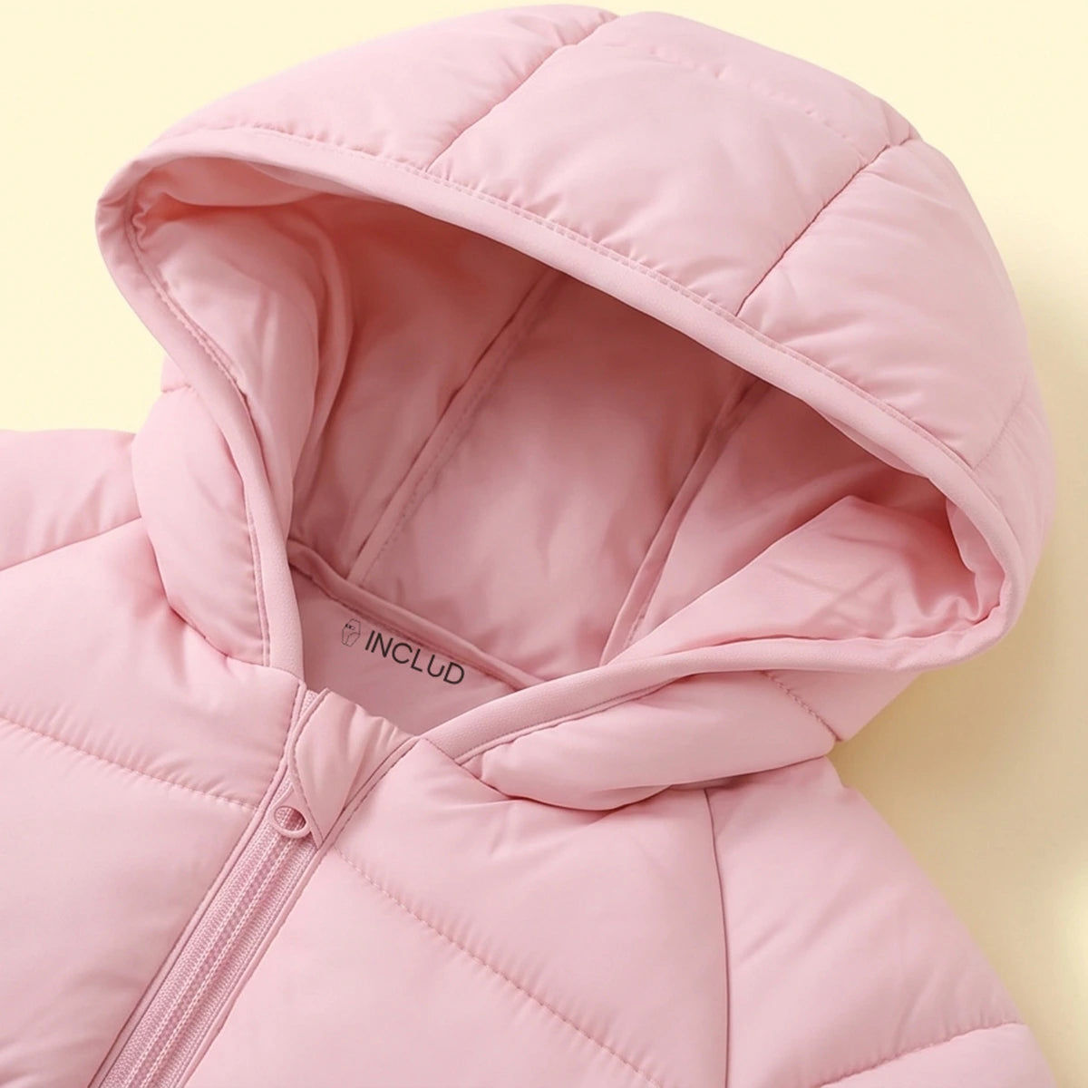 Girls Pink Hooded Quilted Puffer Jacket Coats & Jackets