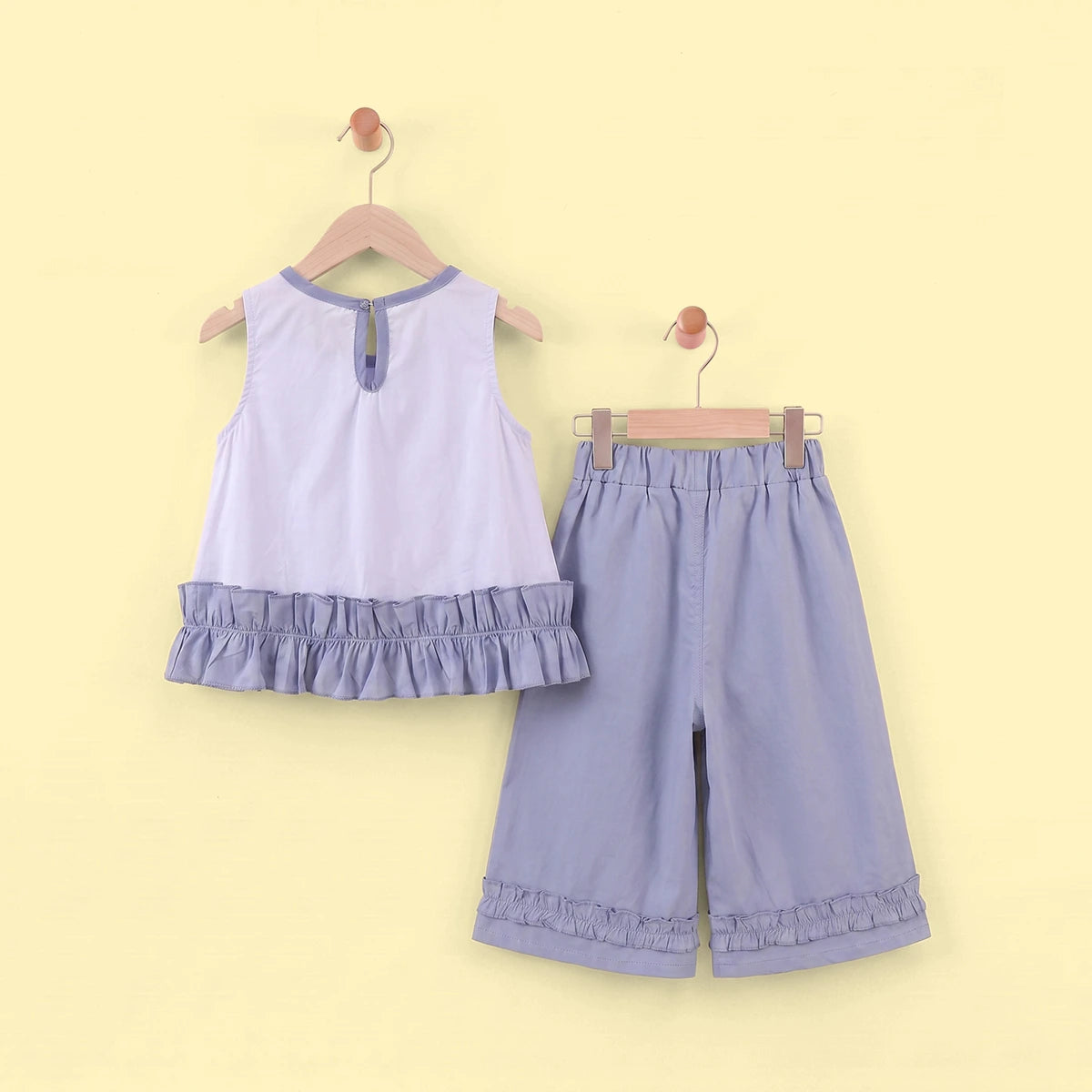 Girls Light Blue Sleeveless Top With Pants Sets 2 pc. Sets