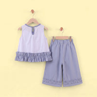 Girls Light Blue Sleeveless Top With Pants Sets 2 pc. Sets