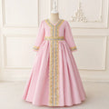Girls Pink Embellished Fit & Flare Dress With Long Sleeves Casual Dresses Pink 3-4 Y