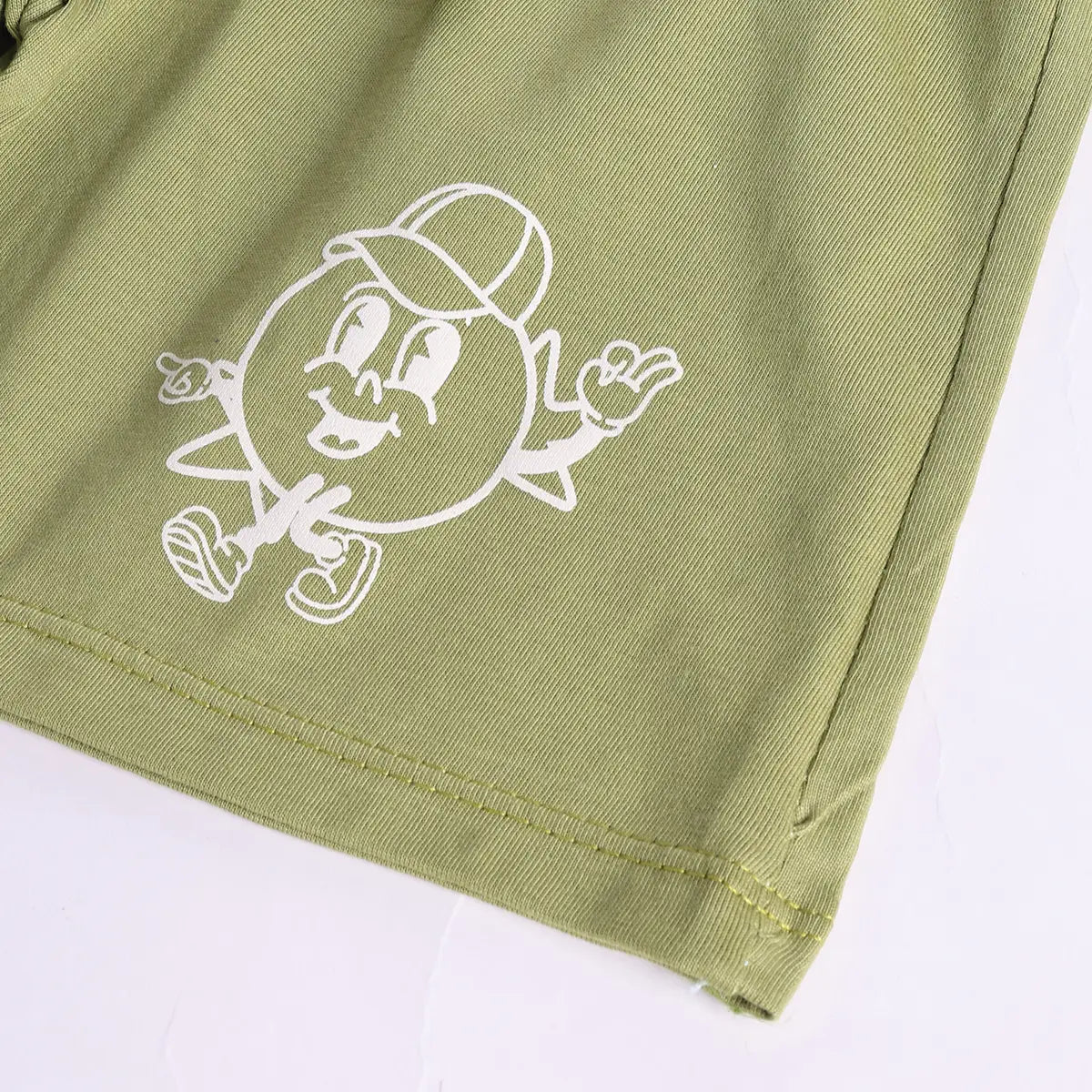 Boys Beige Typographic Printed Short Sleeve T-shirts With Elasticated Shorts Sets Sets