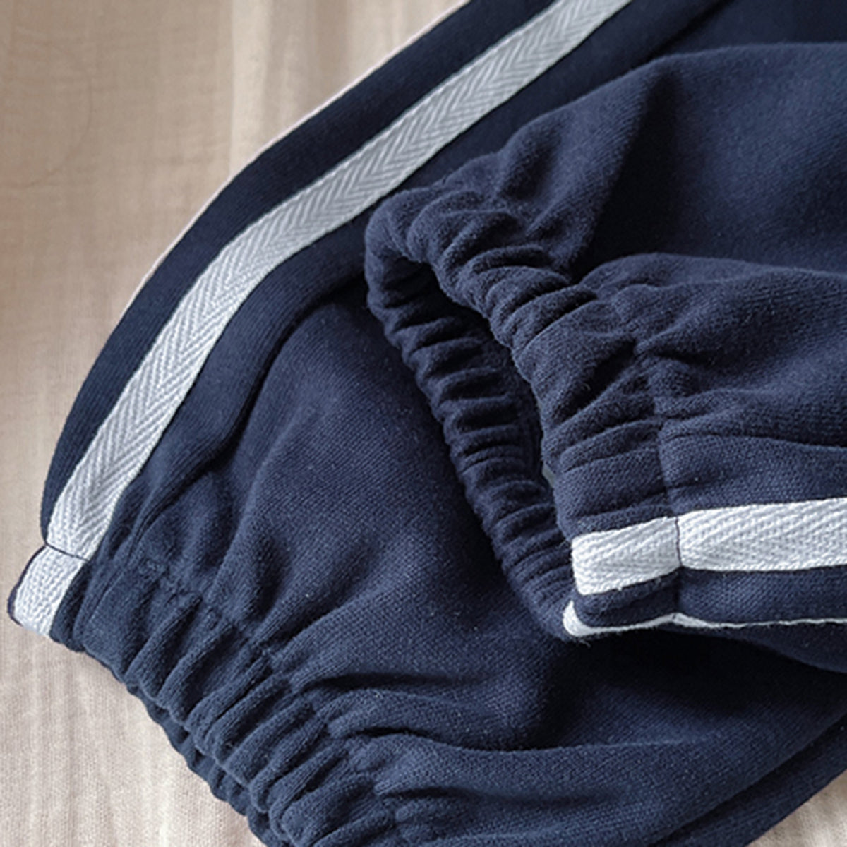 Boys Blue Solid Winter Zipper Jacket With Trackpants Co-ord Set 2 pc. Sets