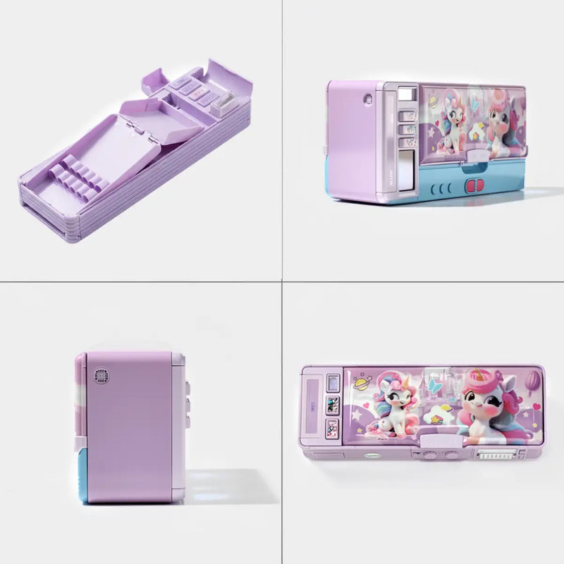 Unicorn Magnetic Pencil Box for Girls Trending Accessories