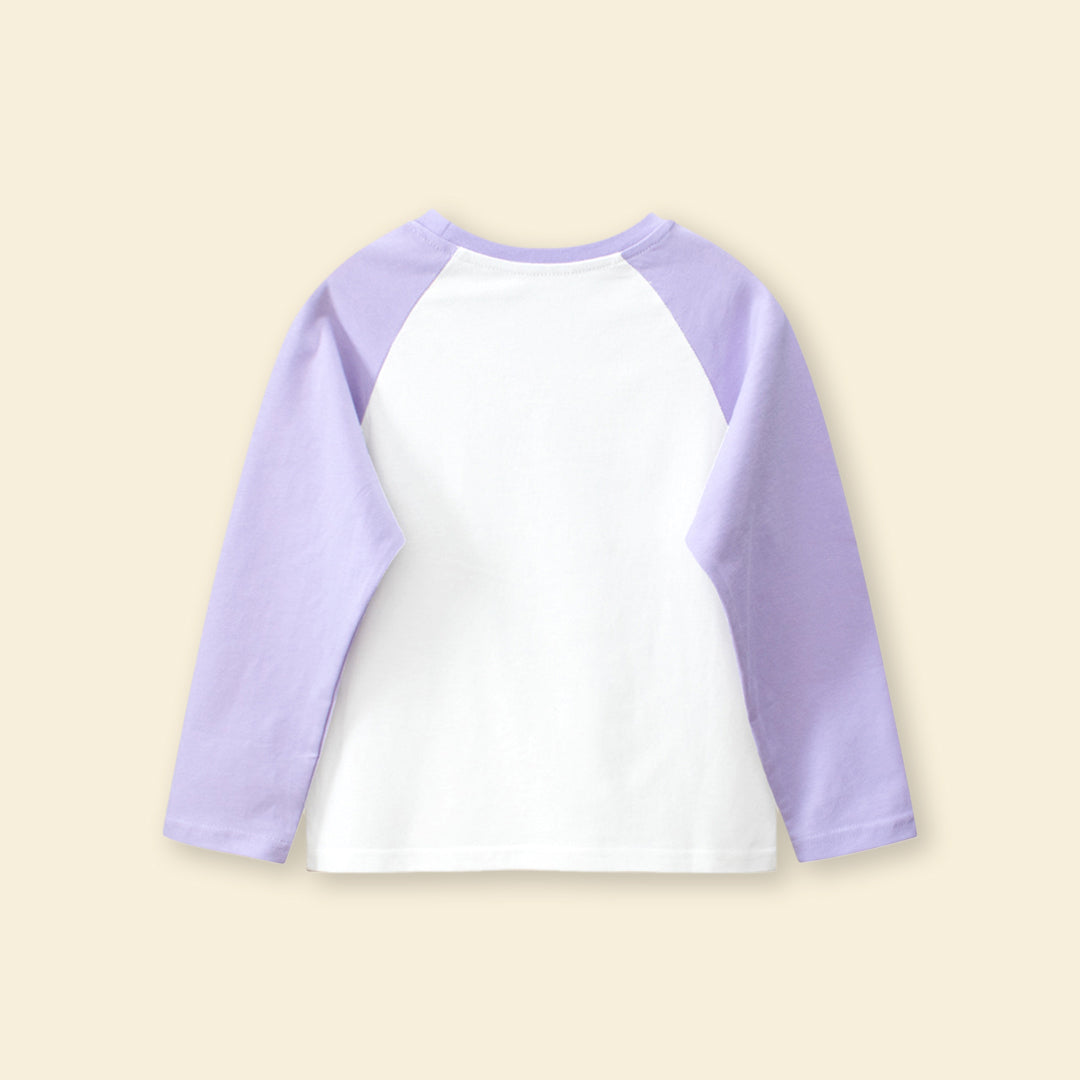 Girls Graphic Print Long Sleeves T-Shirt Tshirts   