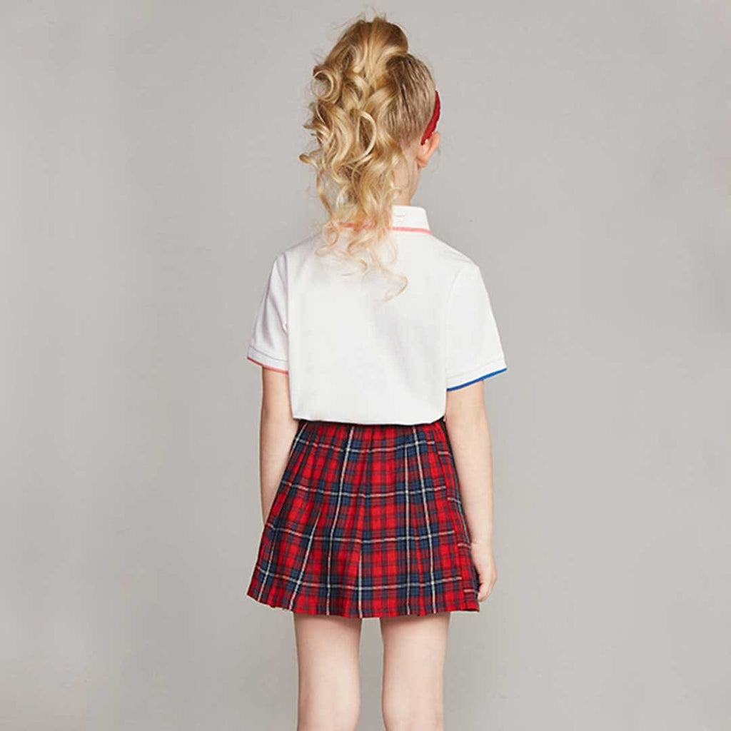 Girls Short Sleeve Polo Neck T-Shirt Tshirts   