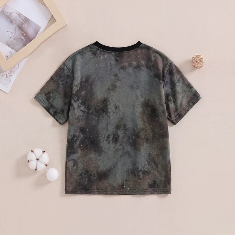 Boys Black Bear Print Short Sleeve T-Shirt Tshirts