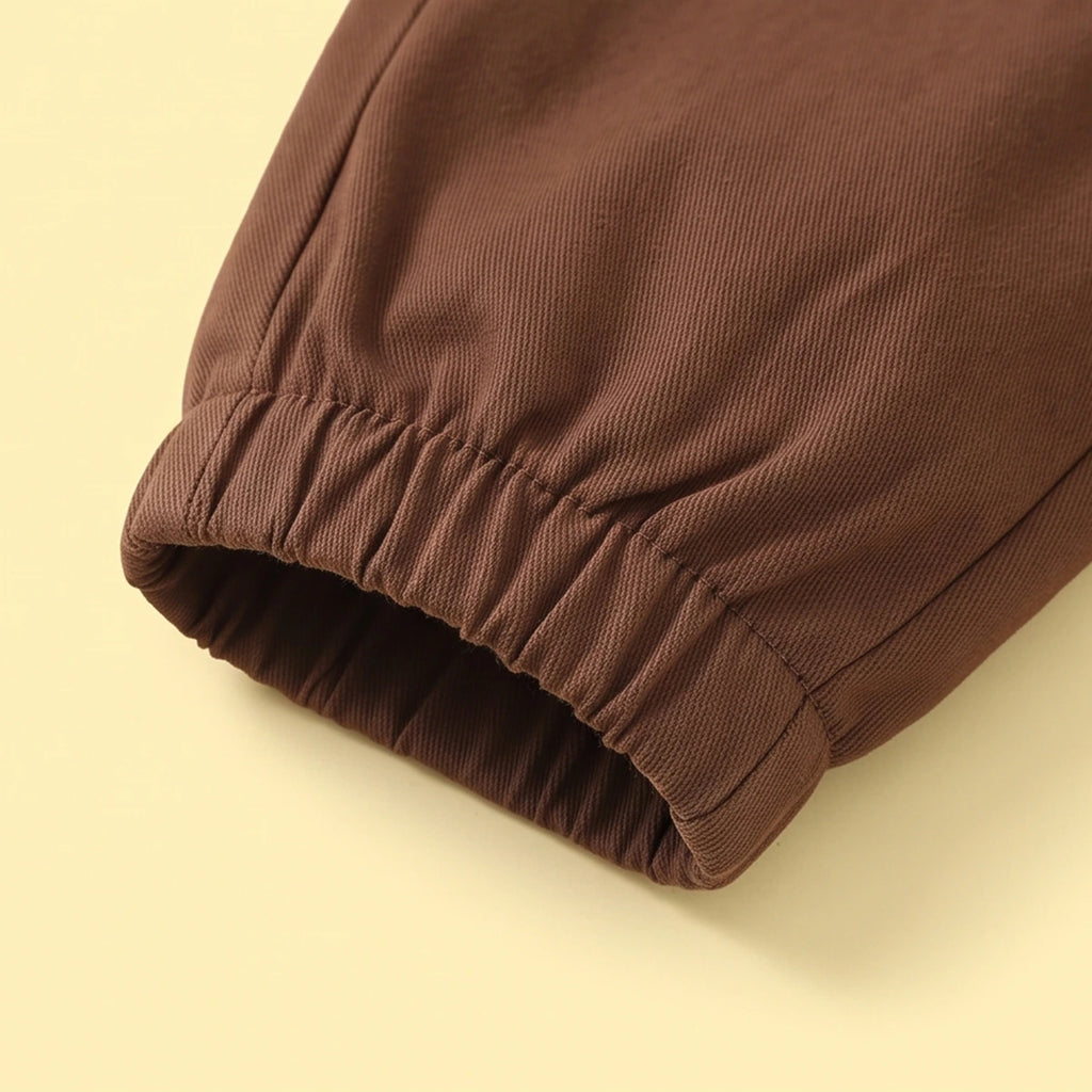 Boys Brown Vest & Pants With Hoodie Sets 3 pc. Sets
