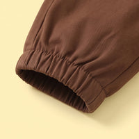 Boys Brown Vest & Pants With Hoodie Sets 3 pc. Sets