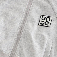 Boys Grey Graphics Printed Zipper Sweatshirt With Pant Set 3 pc. Sets
