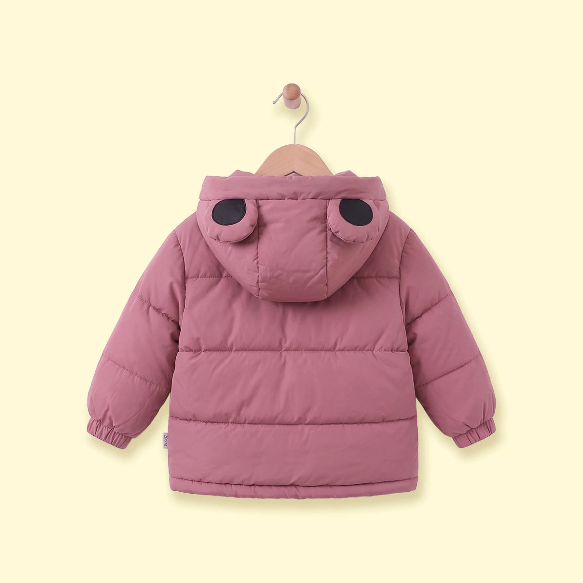 Girls Mauve Fleece-Lined Hooded Puffer Jacket Coats & Jackets