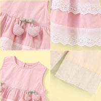 Girls Pink Cherry Applique Sleeveless Top with Pants Sets 2 pc. Sets