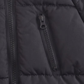 Boys Black Quilted Hooded Zip-up Jacket Coats & Jackets