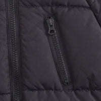 Boys Black Quilted Hooded Zip-up Jacket Coats & Jackets