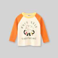 Girls Graphic Print Raglan Sleeves T-shirt Tshirts