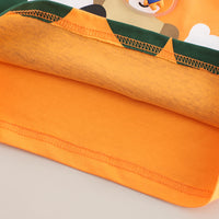 Boys Orange Teddy Printed Short Sleeves T-Shirt With Shorts Set 2 pc. Sets