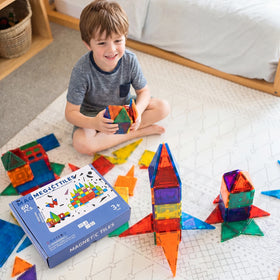 Multicolor 60-Piece Magnetic Building Tiles Set Trending Accessories