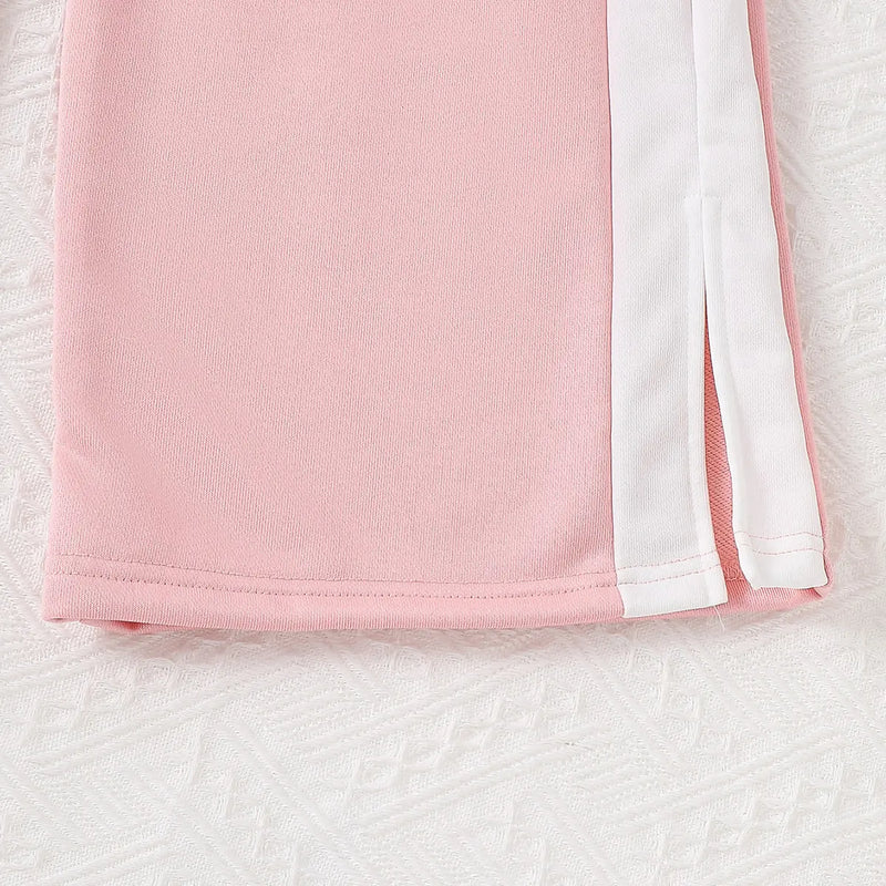 Girls White Bow Details Sweatshirt With Wide Leg Pant Sets Sets