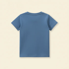 Boys Blue Dinosaur Printed Short Sleeves T-shirt Tshirts