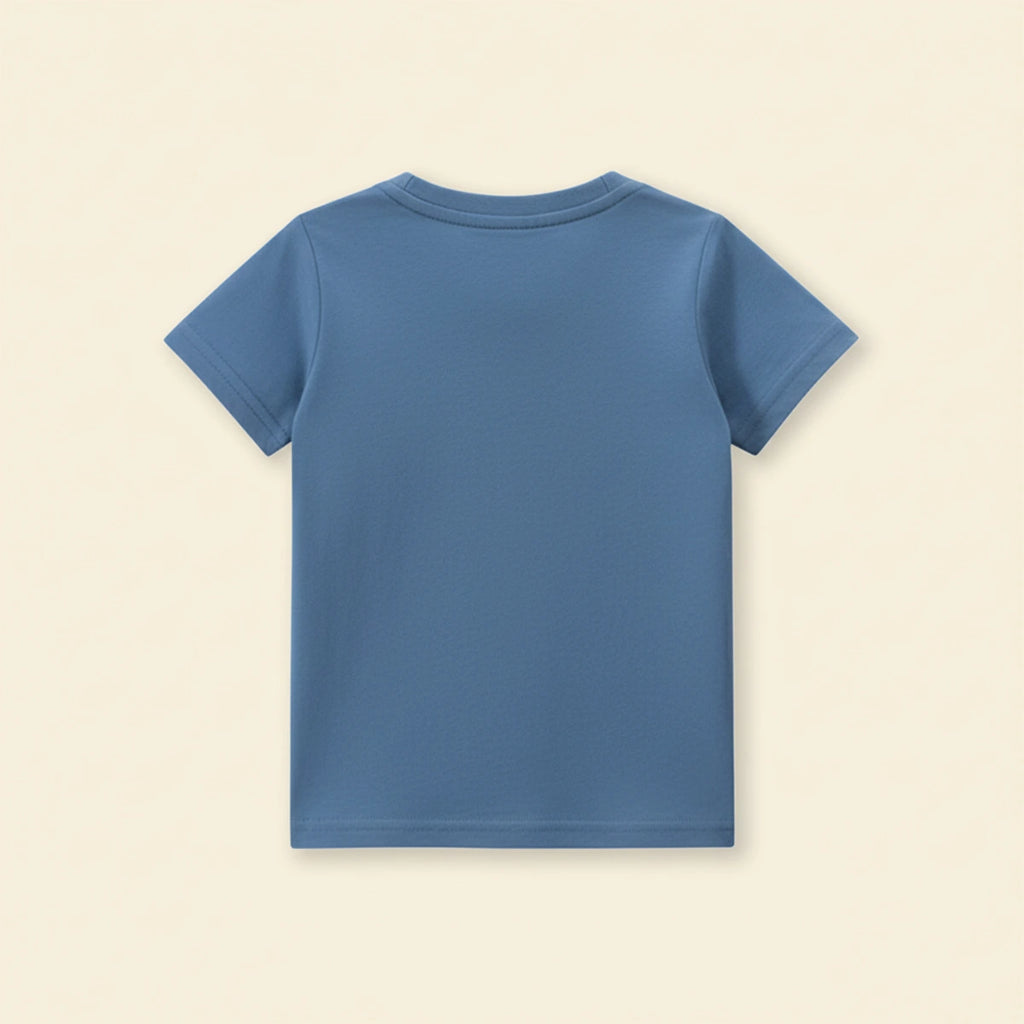 Boys Blue Dinosaur Printed Short Sleeves T-shirt Tshirts