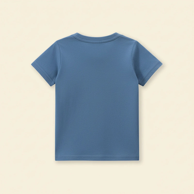 Boys Blue Dinosaur Printed Short Sleeves T-shirt Tshirts