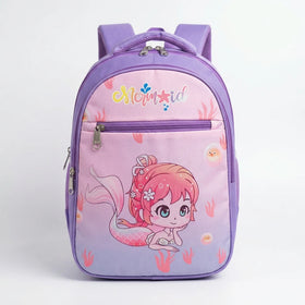 Girls Purple Mermaid Print School Backpack Trending Accessories Purple Onesize