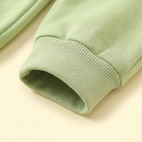 Boys Light Green Smiley Printed Sweatshirt & Joggers Co-ord Sets Sets