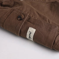 Boys Peach Embroidered Shirt With Cargo Pocket Shorts Sets 2 pc. Sets