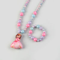 Pack Of 3 Girls Multicolour Princess Beaded Necklace & Bracelet Sets Necklace and Bracelet