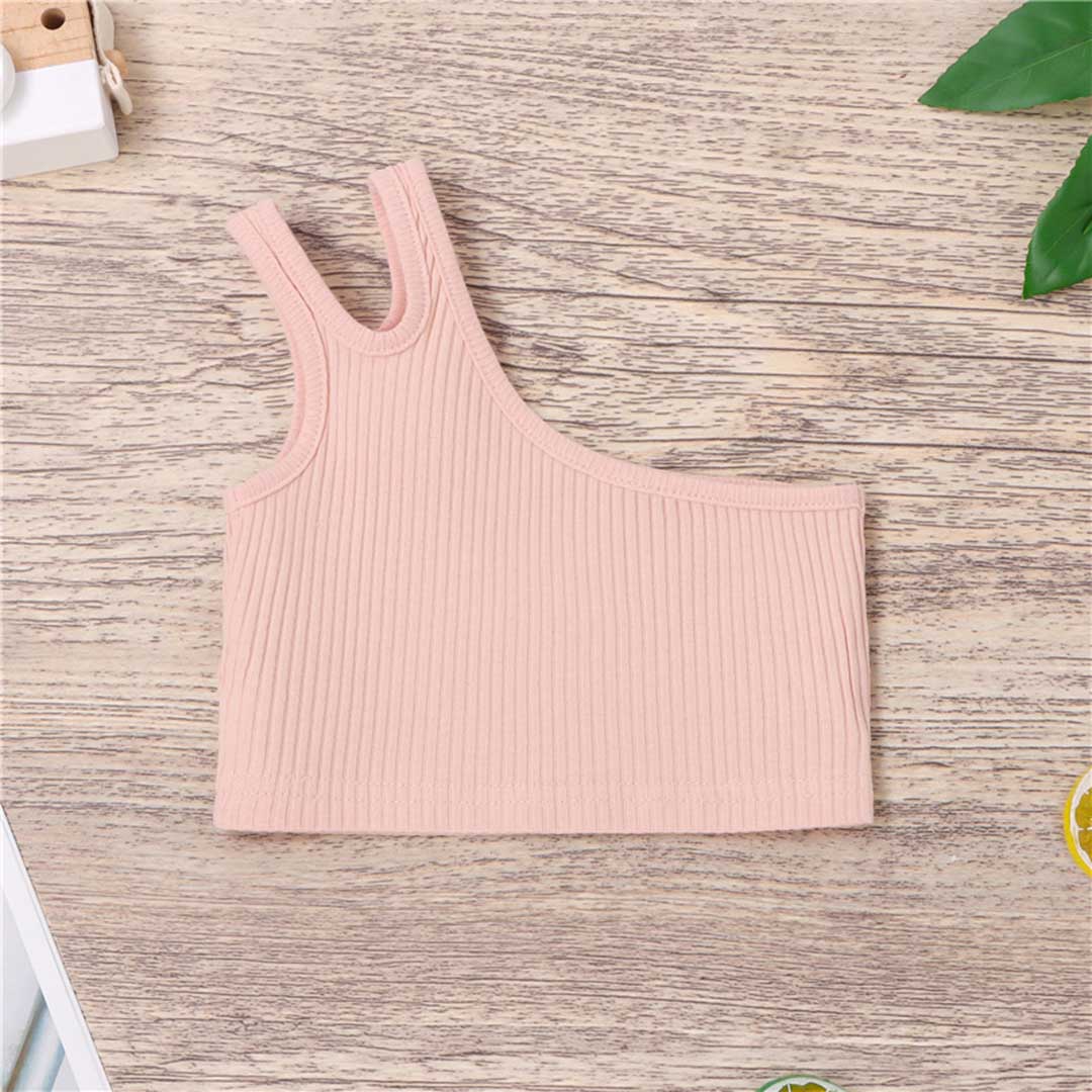 Girls One-Shoulder Crop Top Tops