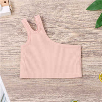 Girls One-Shoulder Crop Top Tops