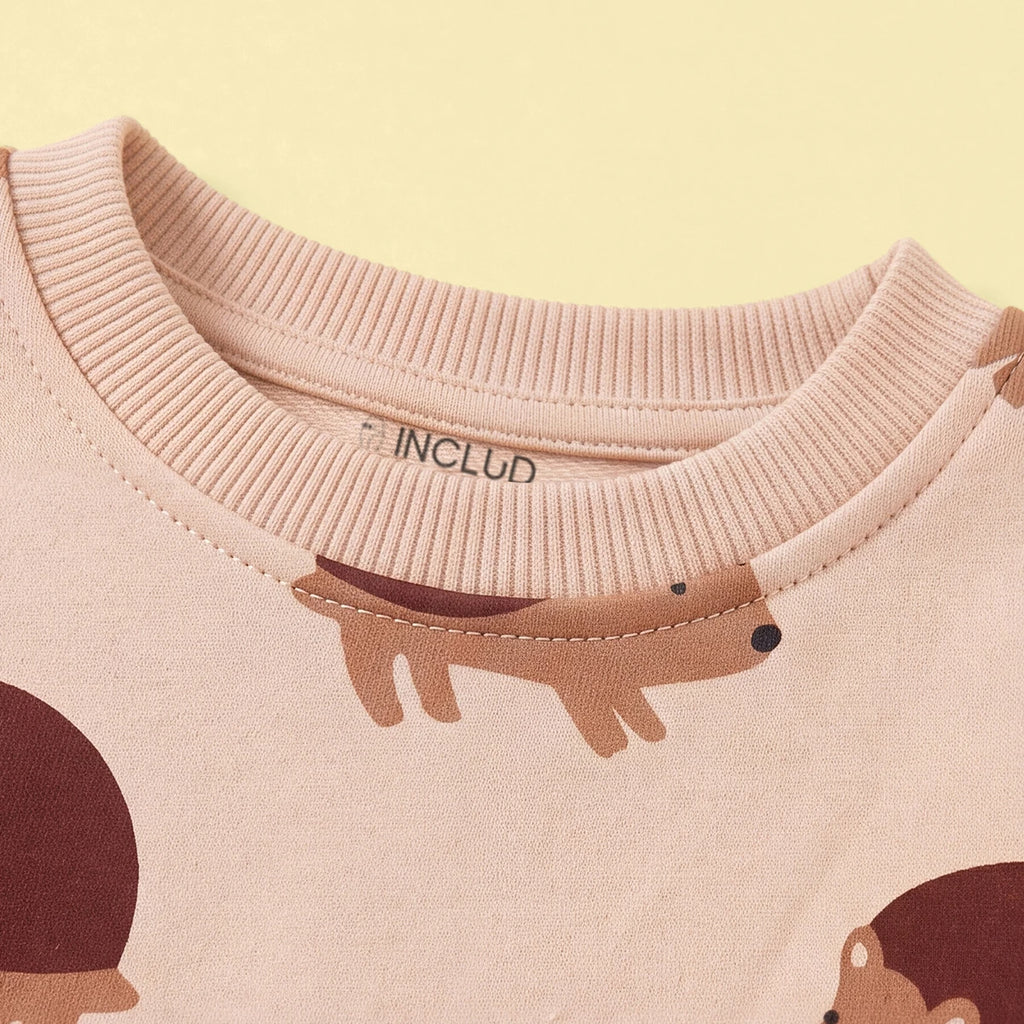 Boys Apricot Animal Print Long Sleeve Sweatshirt Sweatshirts & Hoodies