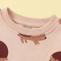 Boys Apricot Animal Print Long Sleeve Sweatshirt Sweatshirts & Hoodies