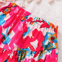 Girls White Textured Sleeveless Crop Top With Skirt Sets 2 pc. Sets