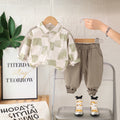 Boys Green Abstract Printed Shirt With Pants Set 2 pc. Sets Green 1-2 Y