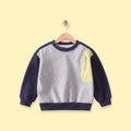 Boys Grey Colourblocked Long Sleeve Sweatshirt Sweatshirts & Hoodies Grey 1-2 Y