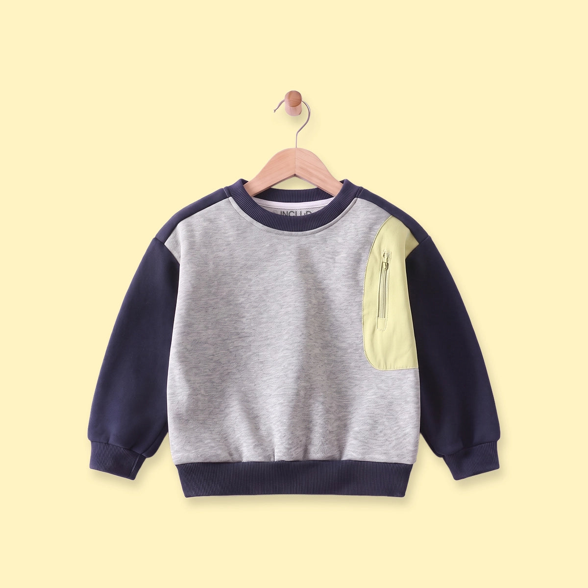 Boys Grey Colourblocked Long Sleeve Sweatshirt Sweatshirts & Hoodies Grey 1-2 Y