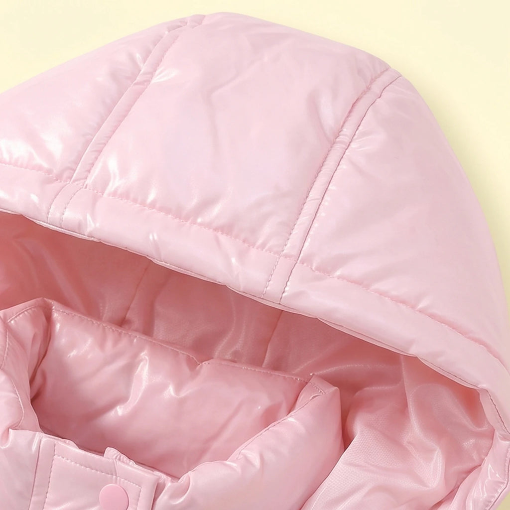 Girls Off White Sleeveless Hooded Puffer Jacket Coats & Jackets