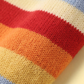 Girls Multicolour Striped Long Sleeve Cardigan Sweaters & Cardigans