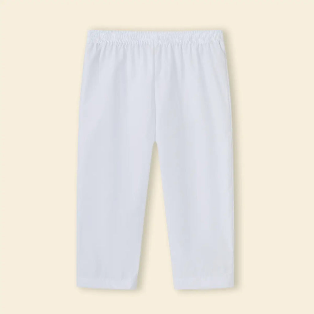 Boys White Embroidered Kurta With Pajama Sets Ethnicwear Boys
