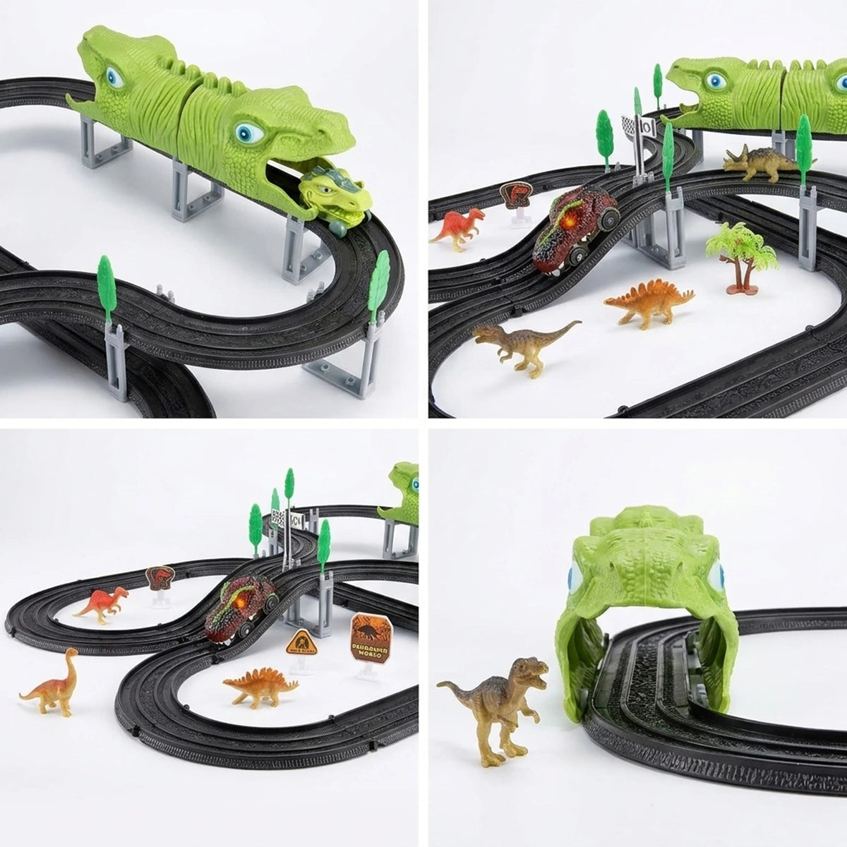 Dinosaur Track Car Toy Set for Kids -59 PCS DIY Race Track with 2 Dino Cars Educational Toy for Boys & Girls Trending Accessories
