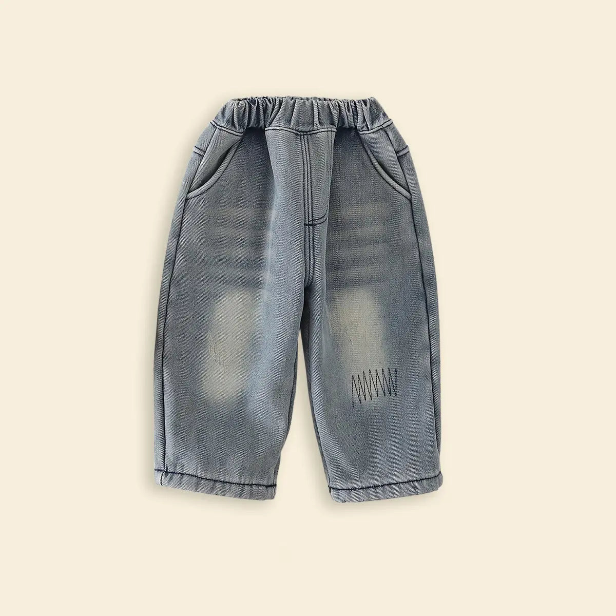 Boys Black Sweater Vest With Checked Shirt & Denim Pant Sets Sets