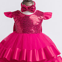 Girls Sequins Embellished Party Dress Party Dresses   