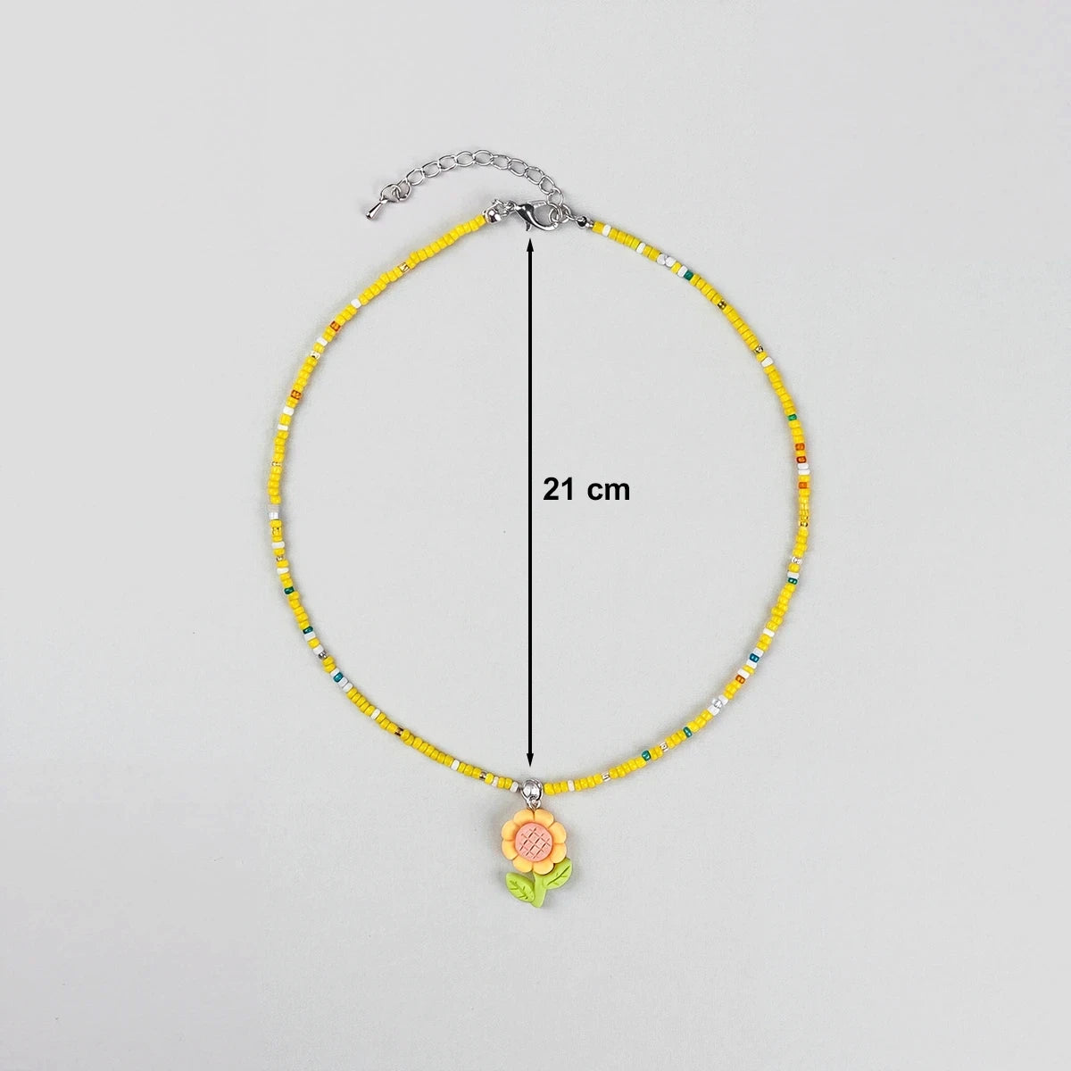 Pack Of 5 Girls Multicolour Floral Beads Necklace Sets Necklace and Chains