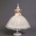 Girls Off White Sequin Embellished Fit & Flare Party Wear Dress Party Dresses Off White 2-3 Y