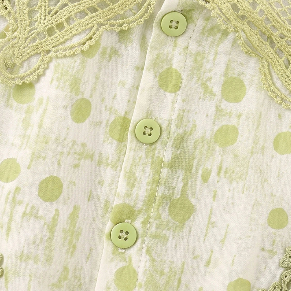 Girls Green Polka Dot Print Sleeveless Top With Shorts Sets 2 pc. Sets