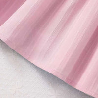 Girls Pink Stripes Sleeveless Peplum Top With Pants Set Sets