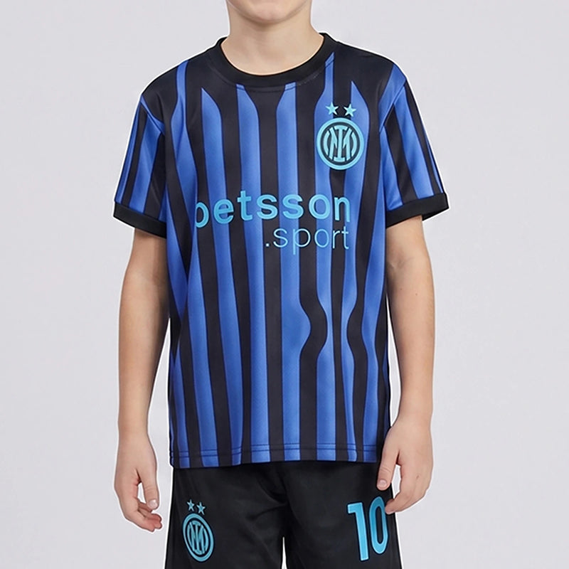 Boys Blue Striped Sports T-Shirt With Shorts Sets 2 pc. Sets