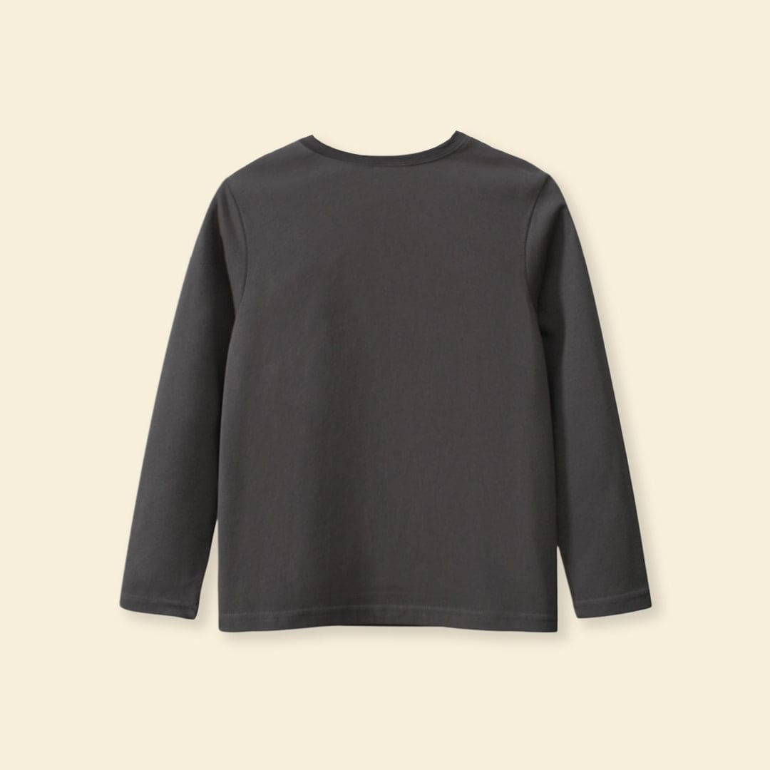 Boys Long Sleeves Typography Print T-Shirt Tshirts   
