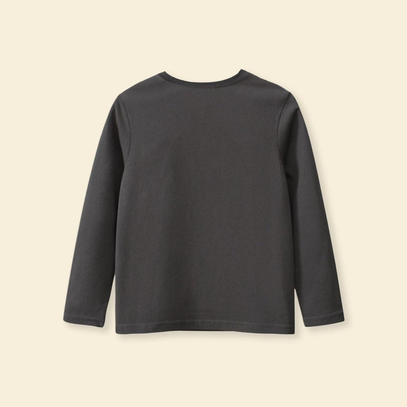 Boys Long Sleeves Typography Print T-Shirt Tshirts   
